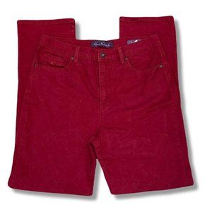 Red Straight Leg Jeans